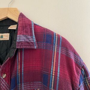 Plaid Button-Up Jacket